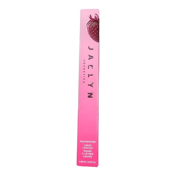 JACLYN Cosmetics Poutspoken Liquid Lipstick Strawberry Cake Long-Wearing NIB - Picture 1 of 4